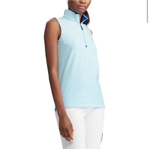 POLO RALPH LAUREN small NWT Sleeveless Zip Mock Neck - Picture 3 of 5